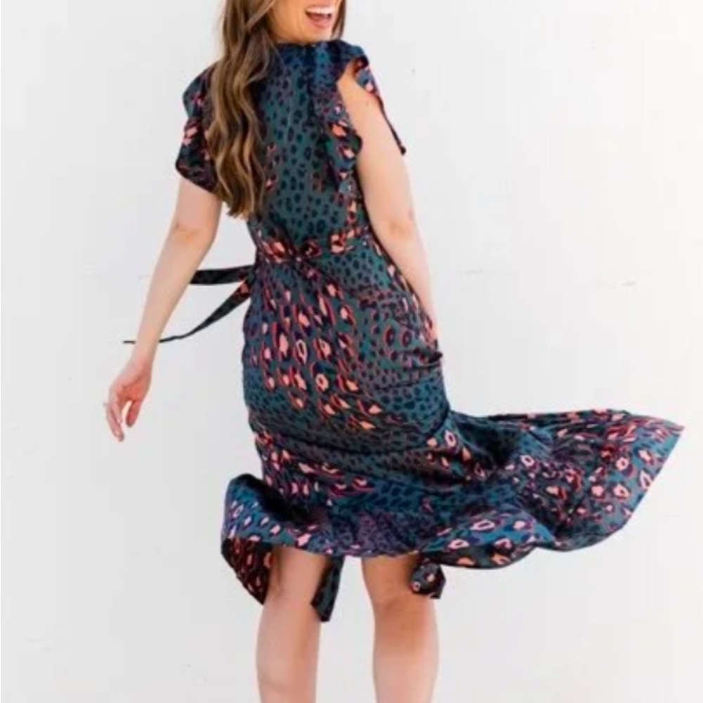 Lovestitch Leopard print high low dress